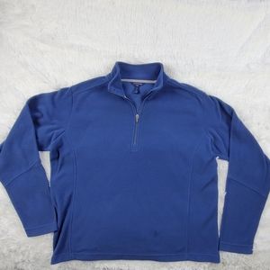 Land's End Blue Fleece Pullover Sweatshirt Polartec - Excellent Condition - L/T